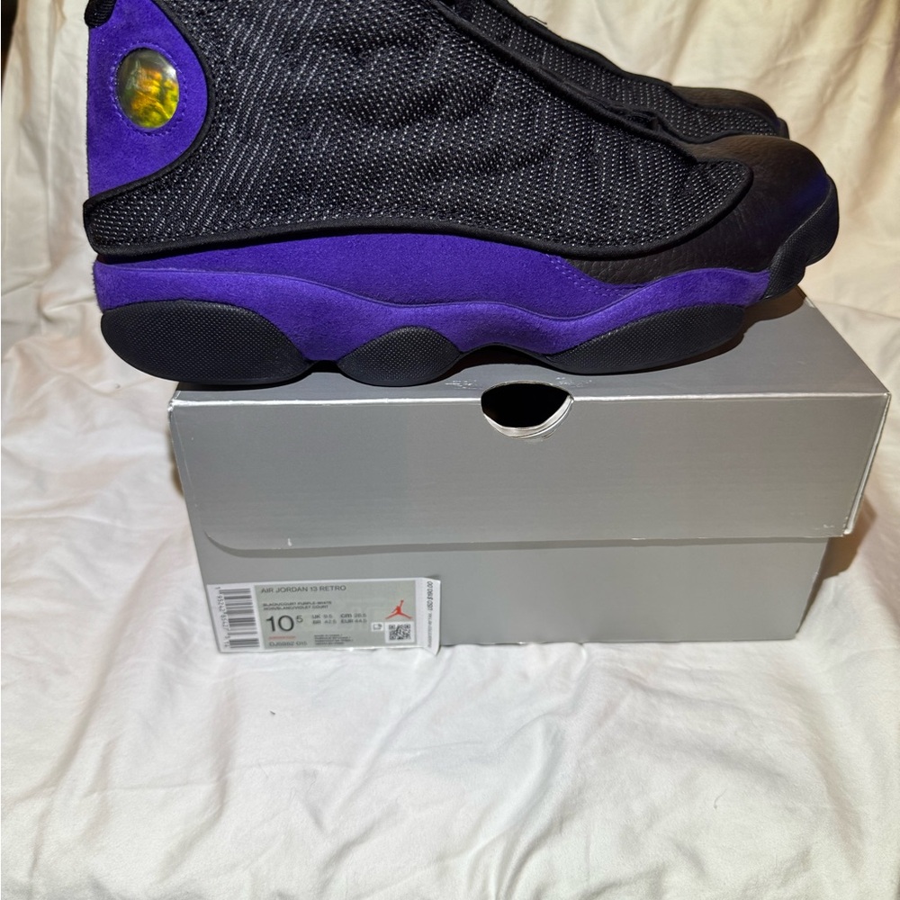 Air Jordan Retro 13 Black and Purple M 10.5